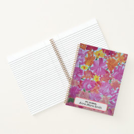 Peachrosa Personalisiertes Blumenbuch Notizblock