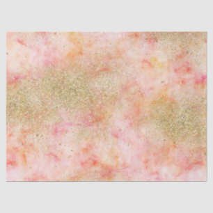 Peachrosa Watercolor Gold Imitats Glitzer Seidenpapier