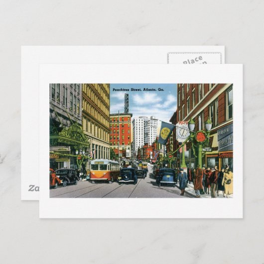 Peachtree Street, Atlanta, Ga Postkarte (Vorne/Hinten)
