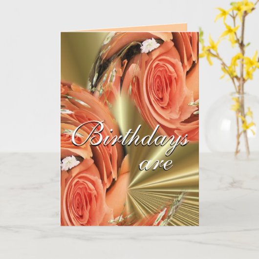 PeachWhirl von Rose - Jederzeit anpassen Karte (Gelbe Blume)