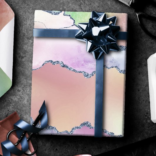 Peachy Agate | Hübsch Soft Pastel Watercolor Ombre Geschenkpapier