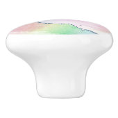 Peachy Agate | Hübsch Soft Pastel Watercolor Ombre Keramikknauf (Seitenansicht)