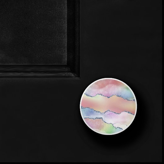 Peachy Agate | Hübsch Soft Pastel Watercolor Ombre Keramikknauf