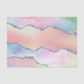 Peachy Agate | Hübsch Soft Pastel Watercolor Ombre Seidenpapier (Vorderseite)