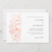 Peachy Anemone Einladung (Vorderseite)