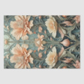 Peachy Aqua Elegante - Decoupage - Seidenpapier (Vorderseite)