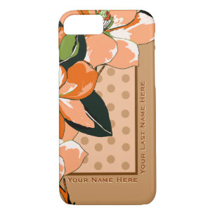 Peachy Azaleas, Polka Dots + Camel_Personalisiert Case-Mate iPhone Hülle