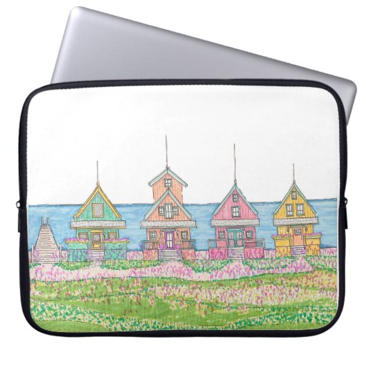 Peachy Beach Shack Electronics Bag Laptopschutzhülle (Vorderseite)