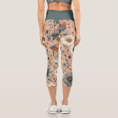 Peachy Blooms Capri Leggings (Rückseite)