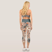 Peachy Blooms Capri Leggings (Rückseite)