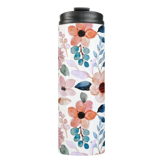 Peachy Blume Tumbler Thermosbecher (Vorderseite)