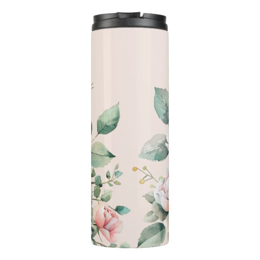 Peachy Blush Rose Garden Thermosbecher (Rückseite)