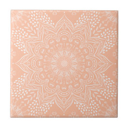 Peachy Boho Mandala Fliese