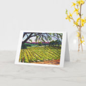 "Peachy Canyon Vineyard" Orig. Wasserfarbenkarte Karte (Gelbe Blume)