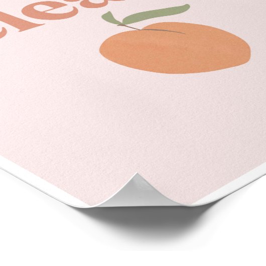 Peachy Clean Retro Vintager Schriftart Poster (Ecke)