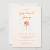 Peachy Cocktail Spritzed Away 30. Geburtstag Party Einladung (Vorderseite)