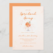 Peachy Cocktail Spritzed Away 30. Geburtstag Party Einladung (Vorne/Hinten)