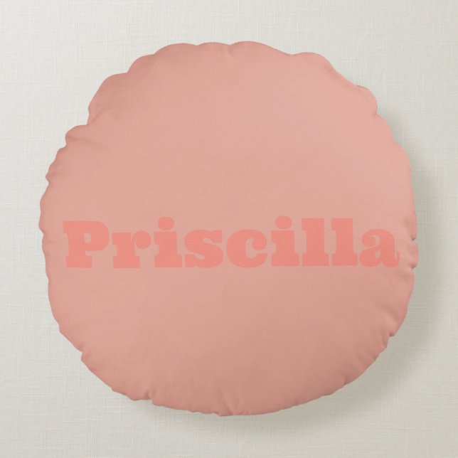Peachy Comfort Color Round Rundes Kissen (Vorderseite)