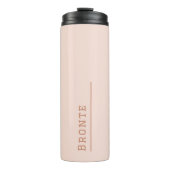 Peachy Coral - Farbflussmonogramm Thermosbecher (Vorderseite)