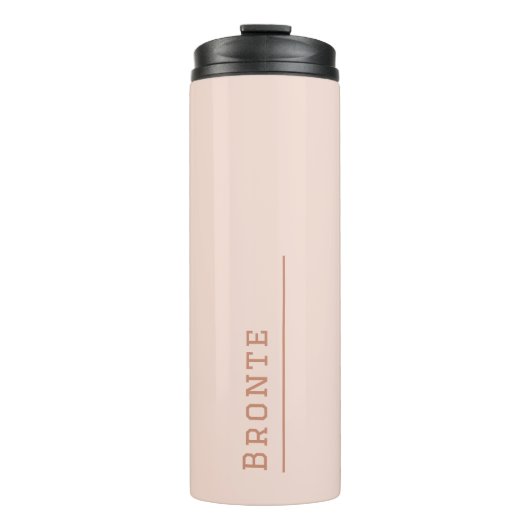 Peachy Coral - Farbflussmonogramm Thermosbecher (Vorderseite)