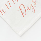 Peachy Coral Rose Wreath Monthly Baby Milestone Fleecedecke (Ecke)