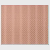 Peachy Coral und Gold Damask Muster Geschenkpapier (Flach)