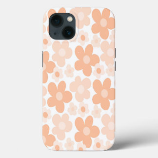 Peachy Daisies Retro Dream #1 #retro #decor #art iPhone 13 Hülle