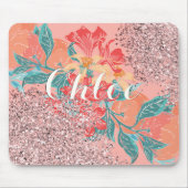Peachy Fine Shines mit Rose Gold Glitzer Mousepad (Vorne)