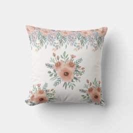 Peachy Floral Delight Kissen