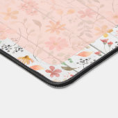Peachy Floral Design - Personalisierte Schreibtisc Schreibtischunterlage (Ecke)