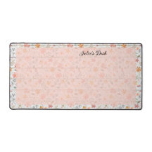 Peachy Floral Design - Personalisierte Schreibtisc