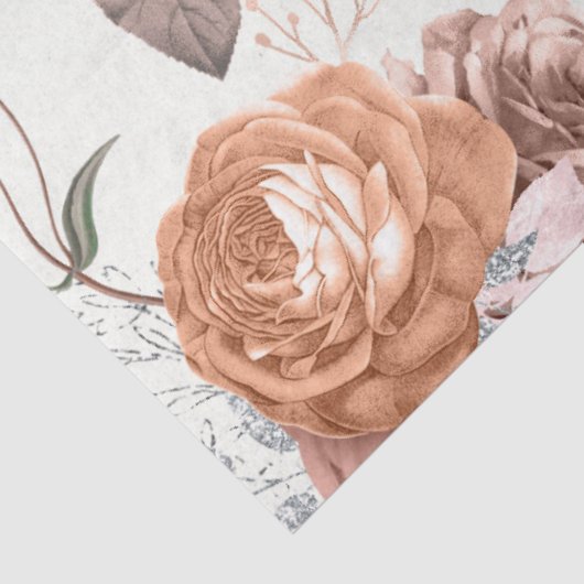 Peachy Floral Series Design 12 Seidenpapier (Ausschnitt)