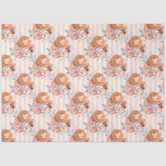Peachy Floral Series Design 5 Seidenpapier (Vorderseite)