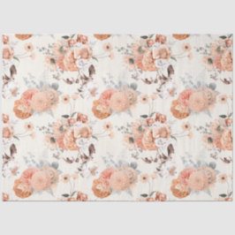 Peachy Floral Series Design 8 Seidenpapier