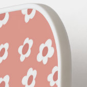Peachy Floral Wall Clock Pickleball Schläger (Linke Seite)