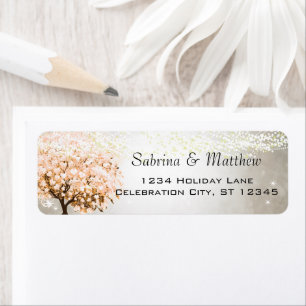 Peachy Heart Leaf Tree Wedding