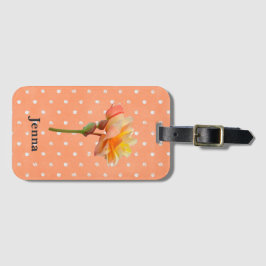 Peachy Hübsch Begonia Polka Dot Gepäckanhänger