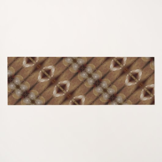 Peachy Ikat 3 Yogamatte (Rückseite (Horizontal))