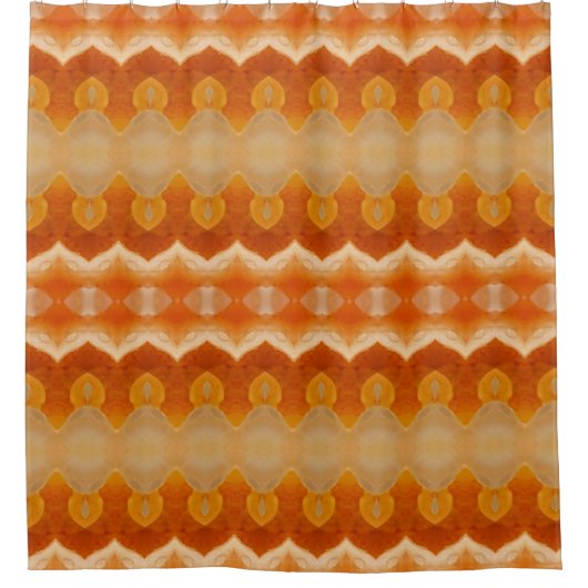 Peachy Ikat 6 Duschvorhang (Vorderseite)
