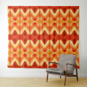 Peachy Ikat Too Sangria Wandteppich (Beispiel (Horizontal))