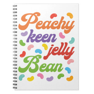 Peachy Keen Jelly Bean Easter Candy Retro Notizblock