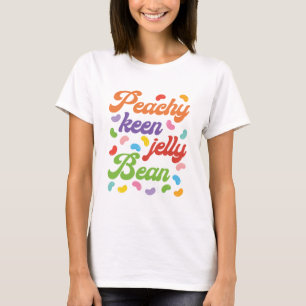 Peachy Keen Jelly Bean Easter Candy Retro T-Shirt