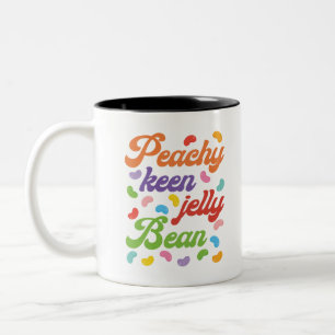 Peachy Keen Jelly Bean Easter Candy Retro Zweifarbige Tasse