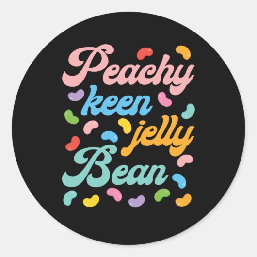 Peachy Keen Jelly Bean Runder Aufkleber (Vorderseite)