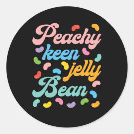 Peachy Keen Jelly Bean Runder Aufkleber