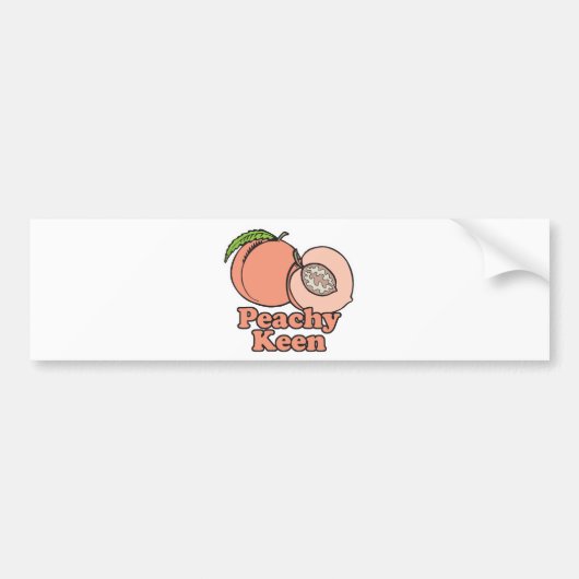 Peachy Keen Peaches Autoaufkleber (Vorne)