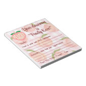 "Peachy Keen" positive Note Principal an Lehrer Notizblock (angewinkelt)