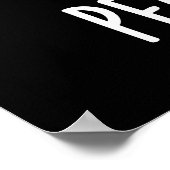 Peachy King Funny Peach Pun Dark BG Poster (Ecke)