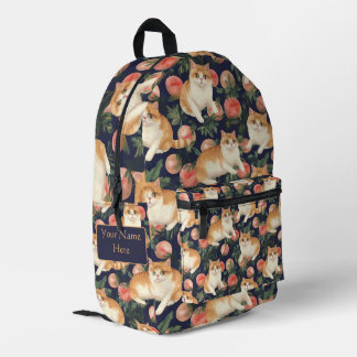 Peachy Kitten Custom Bedruckter Rucksack