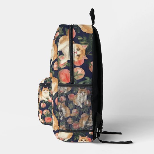 Peachy Kitten Custom Bedruckter Rucksack (Rechts)